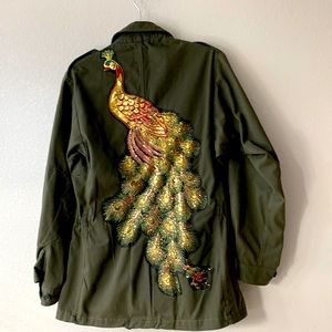 Designer Furst of a Kind jacket with beautiful peacock embroidery